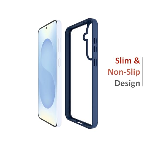 Image of Case for Samsung Galaxy S25 Plus, [Anti-Yellowing Technology] [Military Grade Drop Protection] Shockproof Slim Hybrid Phone Case for Samsung Galaxy S25 Plus 5G - Indigo Blue