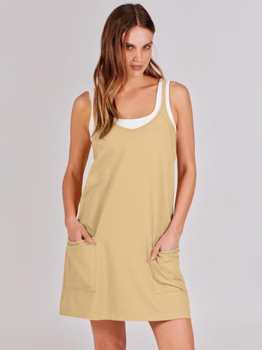 Image of ANRABESS Women Athletic Dress Summer Tennis Workout Active Sports Mini Romper Dress Built in Shorts Travel Vacation Clothes