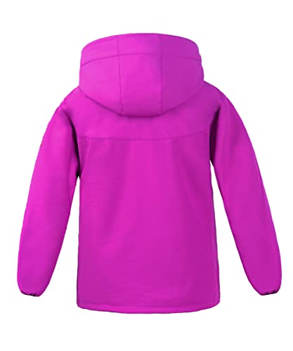 M2C Boys Girls Hooded Windbreaker Fleece Lined Softshell Jacket2