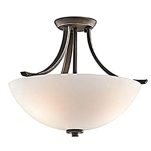 Kichler 42563OZ Granby Semi-Flush 3-Light, Olde Bronze