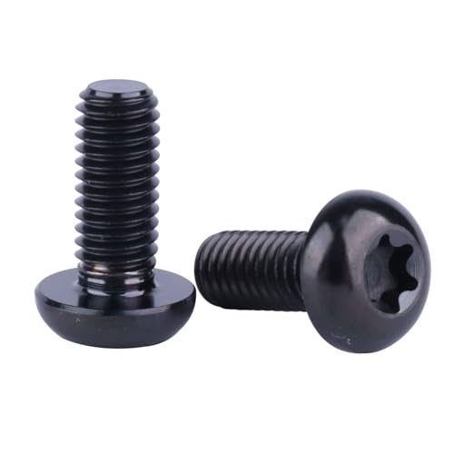 Image of 4PCS Titanium M5 x 12mm T25 Torx Head Bolt Screw (Black)