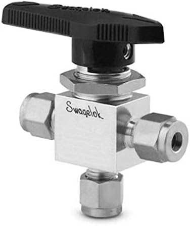 Vanne à Bille 3 Voies Swagelok M-43XS4 1/4" - Alliage Monel 400 - Pression 2500 PSI - Neuf Stock Ancien