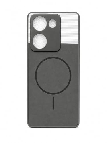 Image of Bintage Dual-Leather 2in1 Phone Case| Soft Touch Finish | Full Camera Protectection Back Cover Compatible for Vivo V2422 /Vivo Y300 + 5G - White & Matelic Grey