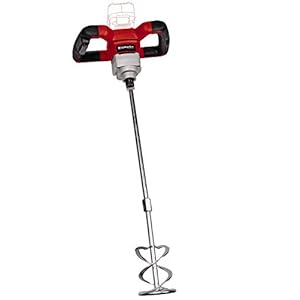 Einhell Accu Verf-/Mortelmenger TE-MX 18 Li – Solo Power X-Change (Li-Ion, 18 V, snelheidselektronica voor materiaal- & toepassingsgericht werken, M14-draad, incl. Roerwerk, zonder accu en lader), rood, zwart