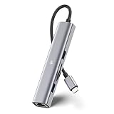 USB C Multiport Adapter Hub, MacBook Pro/Air 2022 USB Adapter, Aluminum Type C Hub for MacBook M2 M1