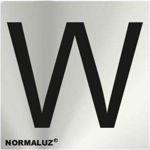 Informativa W Acero Inoxidable Adhesivo De 0'8Mm 50 X 50 Mm En Oferta Normaluz Rd717160 - Señal Adhesiva Cuadrada Letra W Acero Inoxidable Adhesivo 0,8 Mm 5X5 Cm Con Cte, Ripci