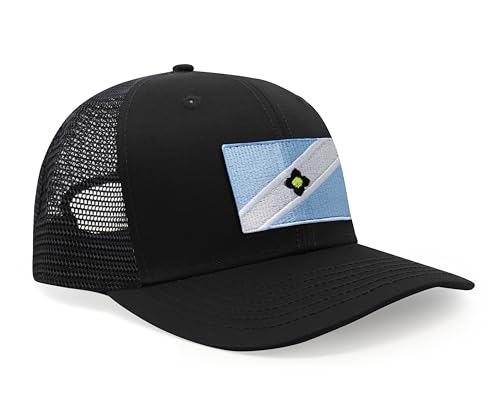 Image of International Tie City Hat for Men and Women, Adjustable Snapback Trucker Baseball Cap with Embroidered Patch