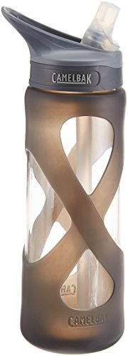 Camelbak Eddy Glass .7-Liter Water Bottle, Charcoal