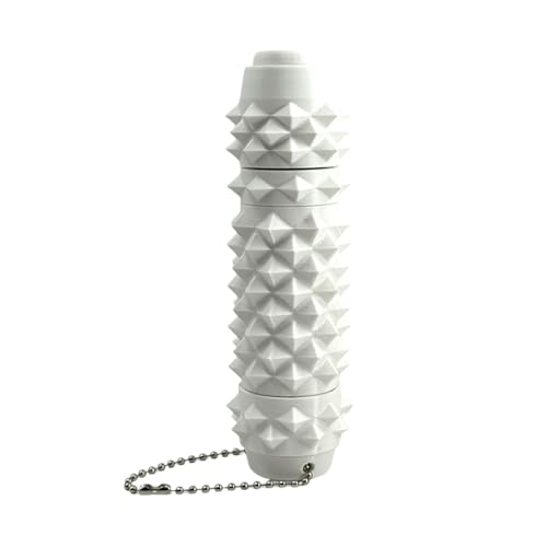 Little Ouchies Pain Fidget Toys for Adults, Spiky Fidget Toys with Clicker Spinner Storage Roller Maze Spiky Grip, Pain Stim Fidget for Adults Anxiety & Stress Management, Portable Keychain (White)