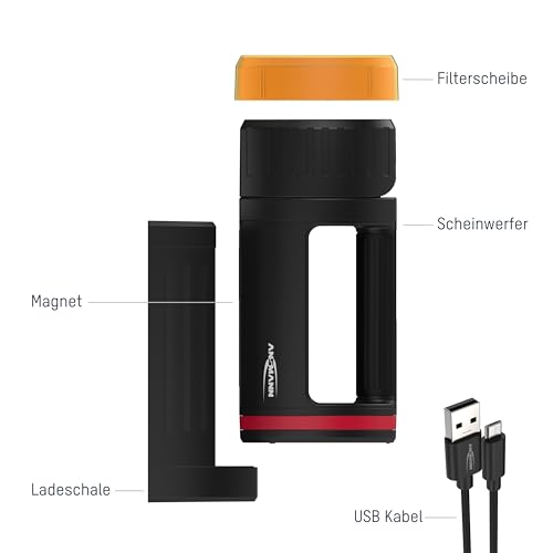 Ansmann LED Arbeitsleuchte HS5R mit 400 Lumen und verstellbarem Lampenkopf