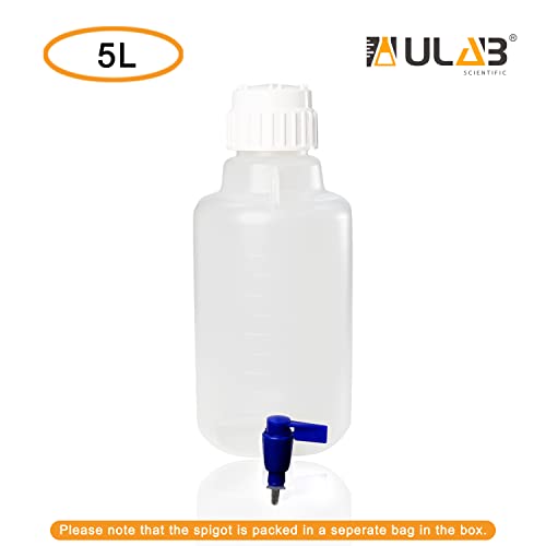 Ulab Round Carboy, Cap. 5L With Spigot And Screw Closure, Pp Material, Uca1005 #TOP1