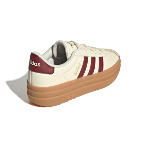Image of adidas Womens Vl Court Bold Lace Up Sneakers Shoes Casual - Pink