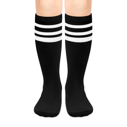 Image of Olreco 1 Pack Toddler Kids Youth Soccer Socks Girls Boys Baseball Socks Youth Knee High Softball Football Accessories Cotton