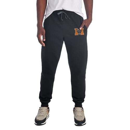 Mercer University Primary Unisex Jogger Sweatpants with Pockets, Black, L