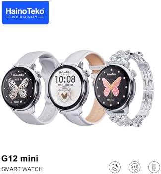 HainoTeko G12 Gold Akıllı Saat | Şık Metal Kordonlu, AMOLED Ekran | Bluetooth Görüşme | 3 Kordon Seti - Görsel 2