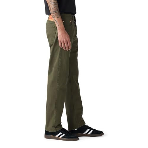 Levi's Men's 505 Regular Fit Jeans, (New) Olive Night Denim (Stretch)2
