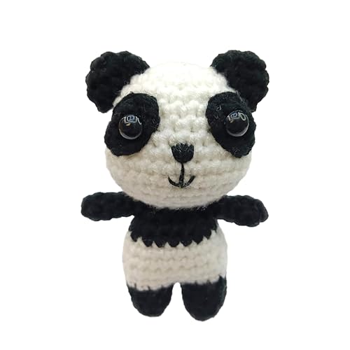 Image of LitVibes DIY Crochet Kits Beginners Art & Craft Set Crochet Needles, Tools & Accessories, with Step-by-Step Tutorial Video, DIY Birthday Return Gift Easy to Learn Knitting Activity - Panda Design