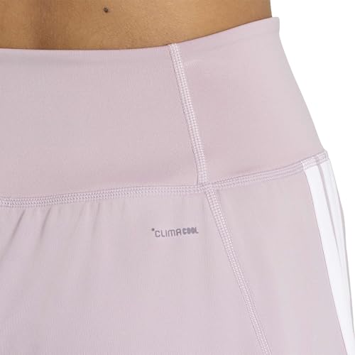 adidas Women's Train Essentials 3-Stripes Skort, Preloved Fig/White, Large
