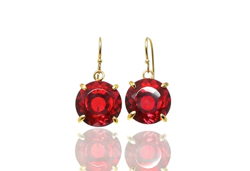 Boucles d'oreilles rubis pour mariages et soirées chics