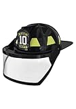 Firefighter Red Helmet (One Size Fits All) 1 Piece - Realistic Design, Perfect for Costumes, Role Play, and Collectors