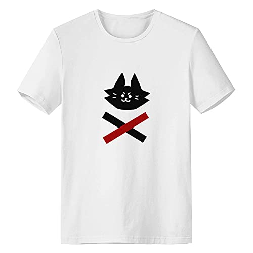 NoryNick VTuber コスプレ シャツ 半袖 イメージ服 オーバータイプ 大人用 ハロウィン 仮装 クリスマス イベンド 誕生日 プレゼント 男女兼用 Tシャツ ホワイト L