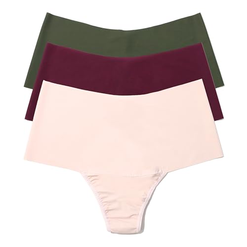 Image of hanky panky - BreatheSoft High Rise Thongs for Women | Microfibre Knit Underwear Panties, Lingerie | Sizes (XS-XL), 3 pack