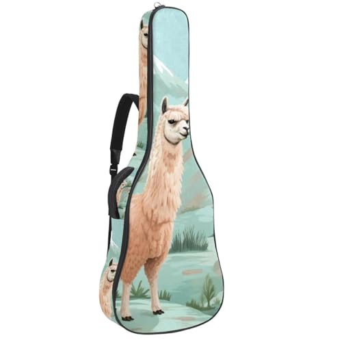 Sac guitare acoustique portable style alpaga pour cours de musique et parcs