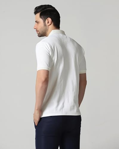 Image of TOPLOT Men's Polo T Shirt | Half Sleeve Design | Comfortable Fit Wear | Stylish Casual Look | Breathable Feel |Modern Style | Easy Movement | Casual & Everyday Wear (5280)