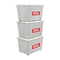 Cetomo Storage Boxes with Lids, Plastic Storage Bins with Latching Buckles, Click Closure, Stackable, Nestable, Clear Organizer for Home Office Clothes, Transparent,