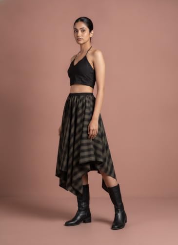 INUKA green cotton skirt – image 3
