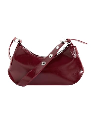 Verdusa Women's Shoulder Handbags Punk Leather Underarm Bag with Buckle2