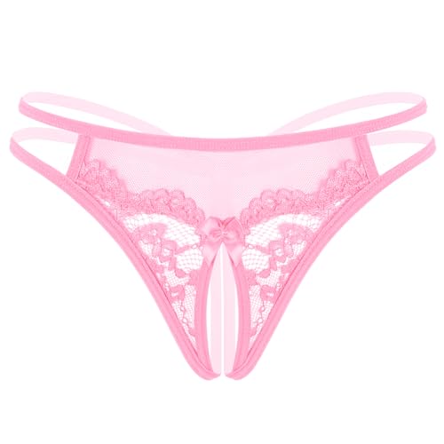 Avidlove Women Lace Panties Floral Lace Briefs Mesh Hollow Out G-String Thongs T-back Underwear Pink...