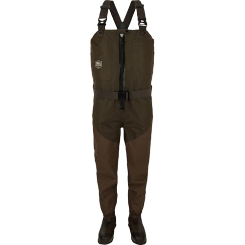 Drake Waterfowl Men's Uninsulated Guardian Elite HND Front Zip Hunting Fishing Durable Waterproof Windproof Waders with Boots