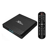 CAJA DE TV INTELIGENTE DE 4+32/64GB: La caja de TV Android está diseñada con 4G RAM y 32/64G Rom Inicie rápidamente su aplicación mientras evita el bloqueo del video del juego debido a la memoria insuficiente.