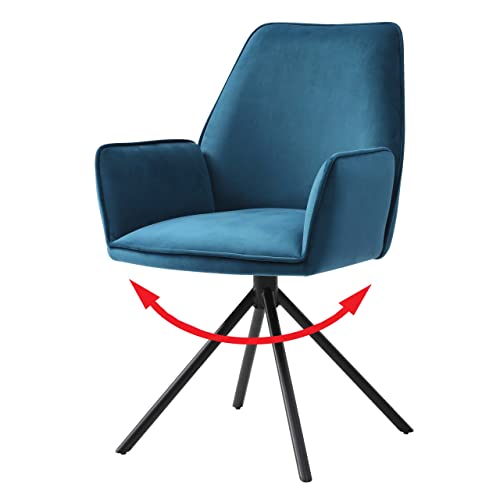 Mendler Esszimmerstuhl HWC-G67, Küchenstuhl Stuhl mit Armlehne, drehbar...