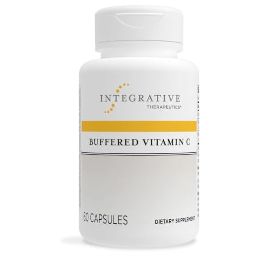 Integrative Therapeutics Buffered Vitamin C Capsules 1,000 mg - Immune Support Supplement* - Antioxidant Support* - Gentle Formula - Gluten Free - 60 Vegan Capsules