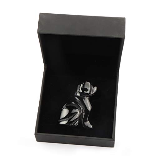 Figura Decorativa de Perro de Obsidiana Negra 2 pulgadas miniatura 6