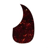 Risveglio Pickguard für Akustikgitarre, 108 x 99 mm, Ersatzteil, kompatibel mit Style Black (dunkelbraune Schildkröte)