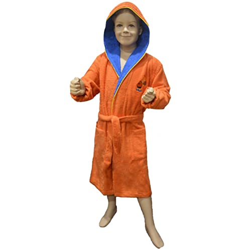 Hogar y Mas Albornoz Niño Naranja Los Simpson de Algodón, Bata Infantil 13-2 Años - 2 años