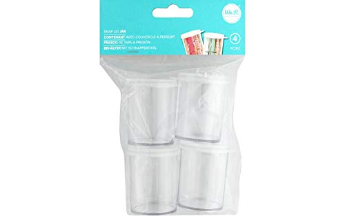 Image of We R Memory Keepers 0633356604303 Storage Bottle Storage & Decor-Snap Lid Jars (4 Piece), Multicolor