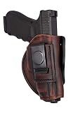 1791 GunLeather 4-Way G19 Holster - OWB and IWB CCW Leather Gun Holster - Right Handed - Fits G...