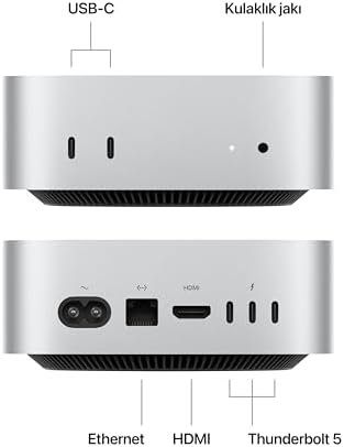 Apple Mac mini Masaüstü Bilgisayar M4 Pro çip, 12 çekirdekli CPU ve 16 çekirdekli GPU’ya sahip: 24GB Birleşik Bellek, 512GB SSD Depolama, Gigabit Ethernet. iPhone ve iPad ile uyumlu - Görsel 2