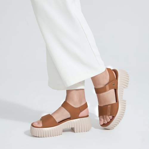 Image of UBFEN Womens Platform Sandals Chunky Wedge Heel Comfortable Arch Support | Lightweight Block Heel, Adjustable Straps, Soft Cushioned Footbed for Dressy, Casual, and Summer Wear