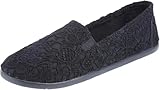 Airwalk Women's Black Floral Crochet Women's Dream Slip-On 7 Regular