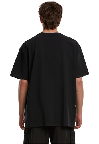 Build your Brand Organic Heavy Oversize tee Camiseta, Negro, L Hombres