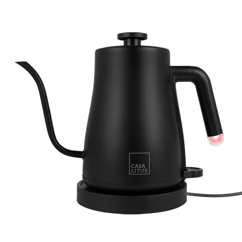 La mejor selección de Hervidores eléctricos disponible en línea. 48 CASA LITUS Tetera Eléctrica de Acero Inoxidable con Cuello de Cisne, Hervidor de Agua Eléctrico con Apagado Automático y Tapa Hermética, Jarra para Preparar Café, Té y más,...