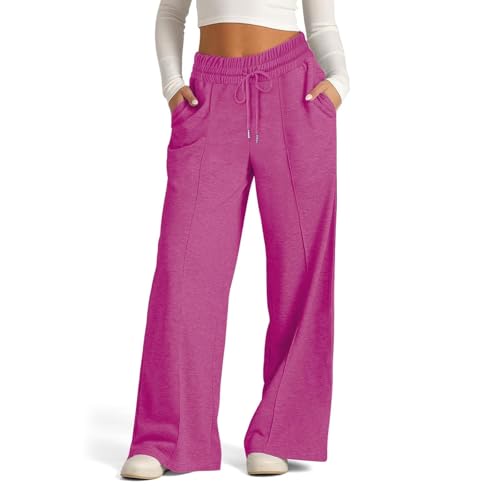 Girls Sweatpants Straight Leg Joggers with Pockets High Waist Trousers Casual Athletic Track Pants for 4-14 Years4