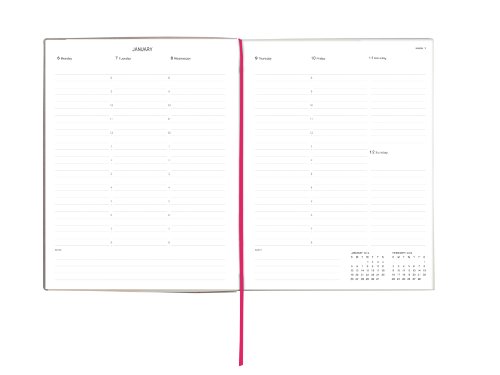 Paperthinks Fuchsia Extra Large 2014 Recycled Leather Weekly Planner, 7 X 9 Inches #TOP1