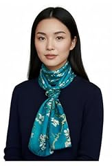 Oblong, Van Gogh, Almond Blossom, Luxe Heavier Weight Silk, Hand Rolled Edges