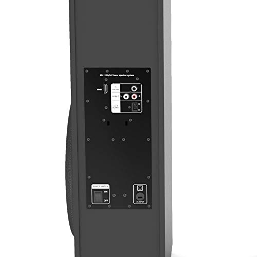 Image of PHILIPS Audio SPA1100 /94 100 Watt 2.0 Channel Wireless Bluetooth Tower Speaker (Black)